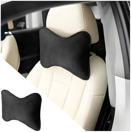 Car Headrest Pillow, Suede Soft Comfortable Breathable Vehicle Seat Neck by Ywdiml