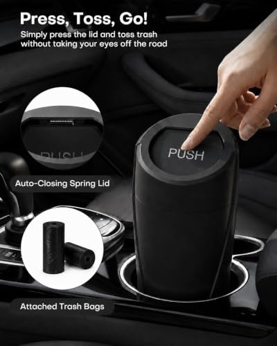 HOTOR Car Trash Can, Bonus Bags - Image 3