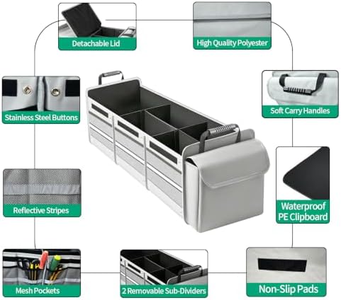 Car Trunk Organizer with Removable Cooler Bag - Image 5