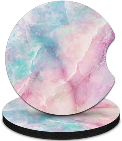 2 Pack Car Coasters，2.75-inch Neoprene Non-Slip Cup Holder Coasters by xiviers