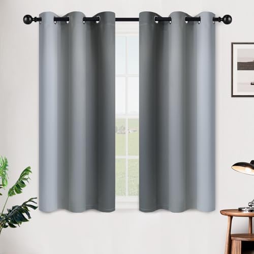 SimpleHome Ombre Grey to Grey White Curtains - Image 2