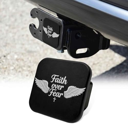 Faith Over Fear Tow Hitch Covers Heavy Duty Rubber Trailer Hitch Cover 2" by Unknown