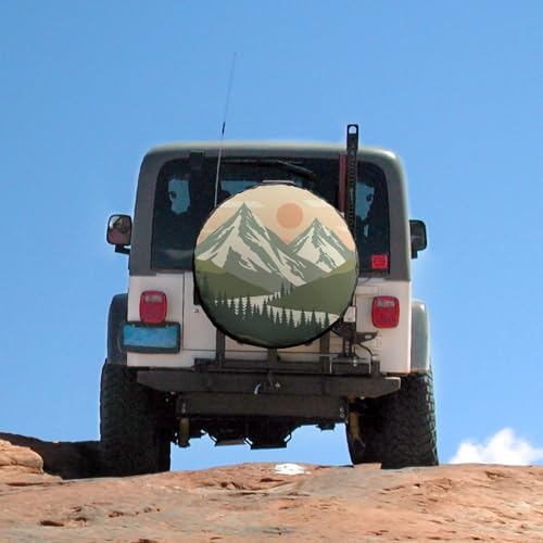 Mountain Adventure Camping Spare Tire Cover Mountain Forest Universal Wheel - Image 5