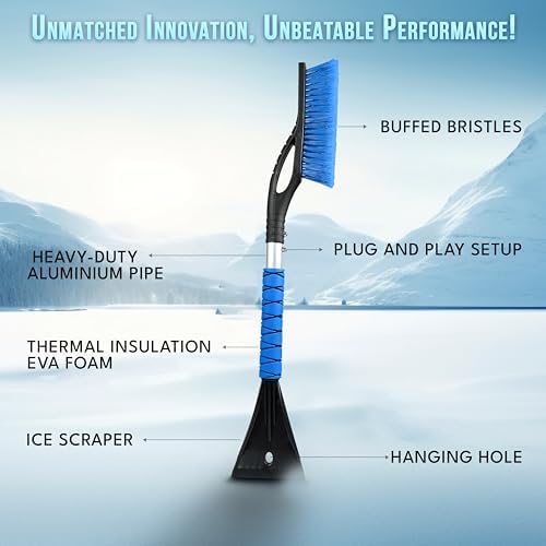 EcoNour 27" Ice Scraper for Car Windshield and Car Snow Brush - Image 4