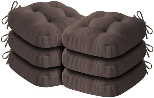 IASEAHK Memory Foam Dining Chair Cushions, 16.5"x16.5"x3.5" by IASEAHK