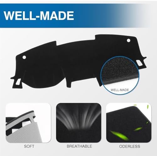 KUST Black Dash Cover for Nissan Sentra 2020-2024 2025 2026 Non-Slip Dashboard - Image 4