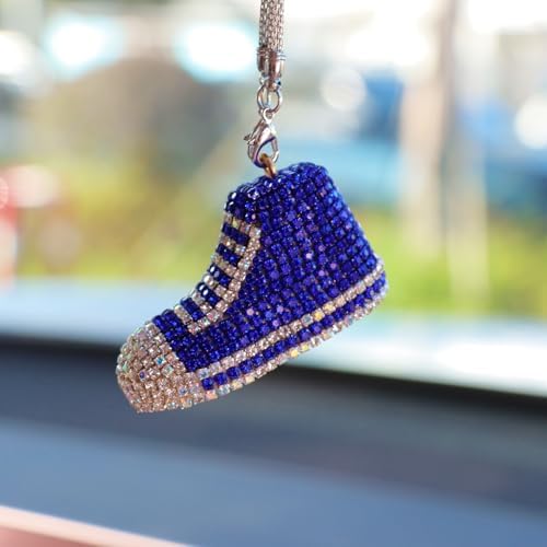 Bling Sneaker Shoe Sparkly Car Hanging Ornament, Cute Crystal Rear View Mirror - Image 6