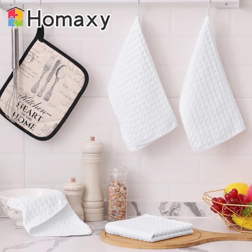 Homaxy Microfiber Kitchen Towels and Dishcloths Sets, 12 Pack - Image 5