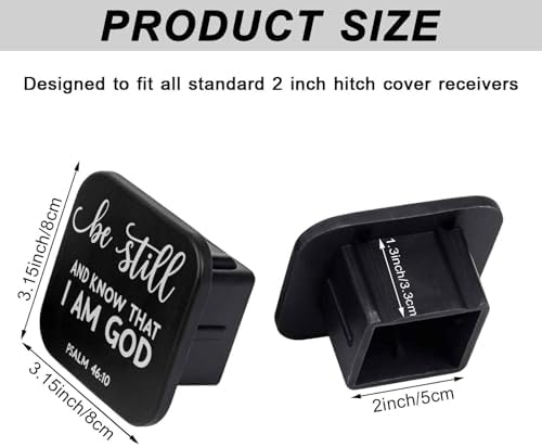 Be Still Know I Am God Tow Hitch Covers Heavy Duty Rubber Trailer Hitch Cover - Image 2