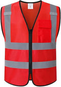 Hi Vis Reflective Safety Vest for Men Women by Kazsaifo