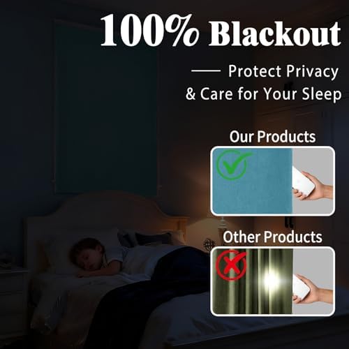 100% Blackout Magic Tape Stick On Curtains Window Shades Pull Down Blackout - Image 2