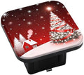 Swono 2" Hitch Cover Christmas, Winter Christmas Tree Sparkle Snowflakes Red by Swono