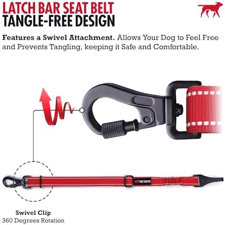 Tuff Pupper Dog Car Safety Belt | Adjustable 16–26" Latch Hook Seatbelt - Image 6