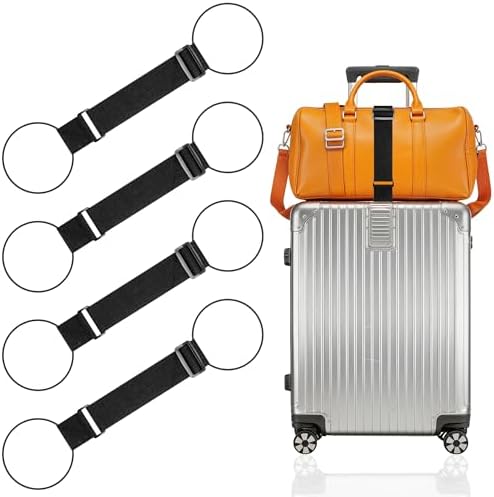 Mayski 4 Pack Adjustable Elastic Luggage Connector Straps by SLIMELEGANCEPERSONIFIED