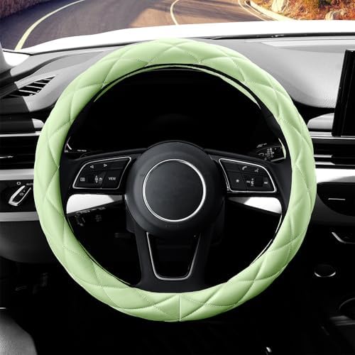 YHONGJT Cute Soft Microfiber Leather Anti-Slip Steering Wheel Cover, Universal - Image 2