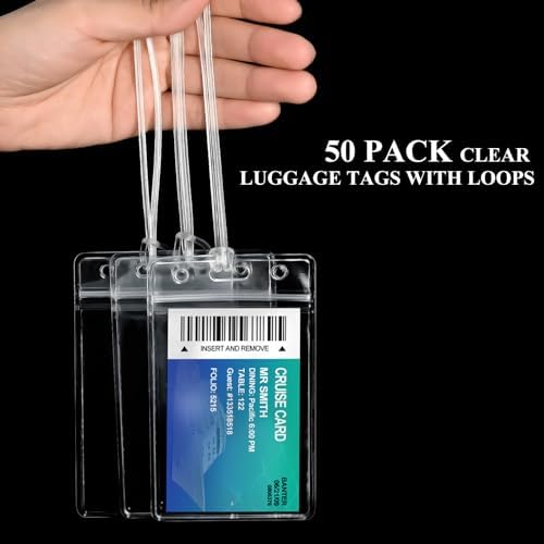 10 Pack Luggage Bag Tag Holders - Image 5