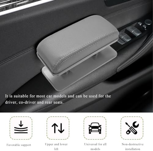 Car Armrest Pad, Adjustable Height Left Elbow Support Anti-Fatigue Car Door Arm - Image 6