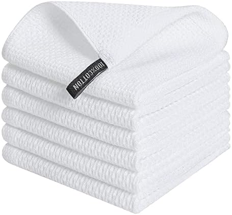 Kitinjoy 100% Cotton Waffle 6-Pack Kitchen Towels by Kitinjoy