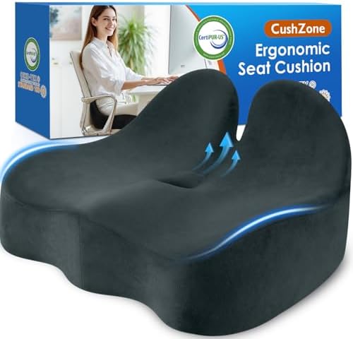 CushZone Extra Large Seat Cushion, Sciatica Support by CushZone