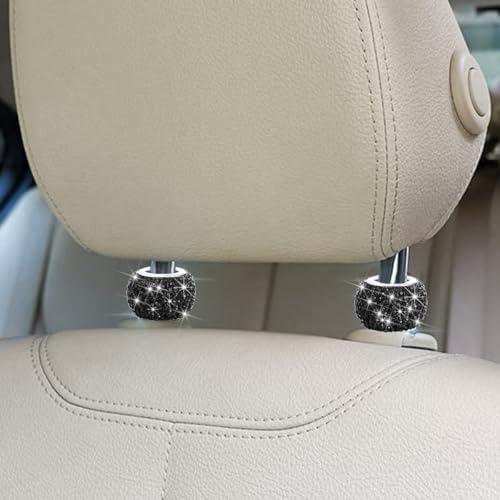 4PCS Bling Car Headrest Collars, Crystal Rhinestone Vehicle Head Rest Collars - Image 3