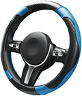 Car Steering Wheel Cover, 15 inch Carbon Fiber Microfiber Leather Elastic by Unknown