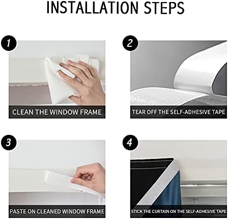Autohesion Curtains for Windows, Bedroom Blackout Curtains for - Image 4