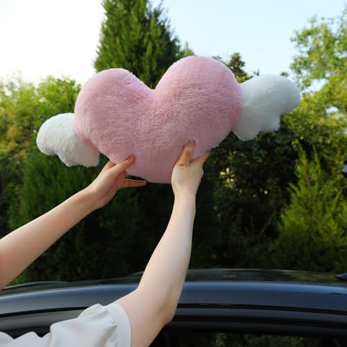 2 Pack Heart Shaped Cute Car Headrest Pillow - Image 5