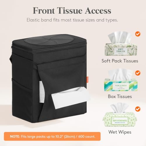 Lifewit Car Trash Can with Lid, Garbage Bag Hanging, Trash Bin, 3 Gallon - Image 4
