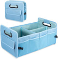Car Trunk Organizer, Collapsible Car Organizers Storage Large Light Blue by JiatuA