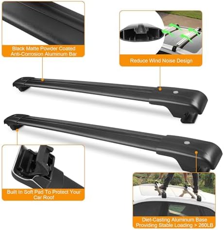 Roof Rack Crossbars Fits VW Atlas 2017-2025 - Image 6