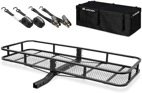 ARKSEN 60" x 23" x 5.5" Hitch Cargo Carrier, 500 Lbs Capacity Luggage Rack by ARKSEN