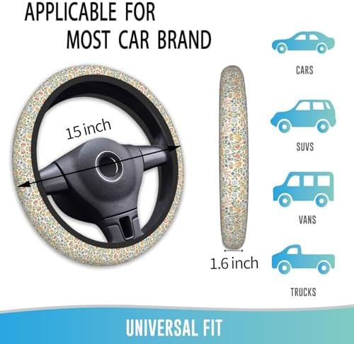 Elastic Steering Wheel Cover, 15 Inch Absorbing Sweat - Image 4