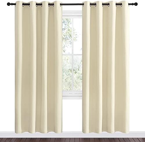 NICETOWN Beige Room Darkening Curtains 78" Long - Image 2