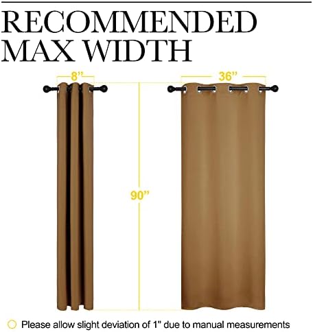 NICETOWN Sleek Blackout Curtains 2 Panels W42 x L90-inch - Image 7