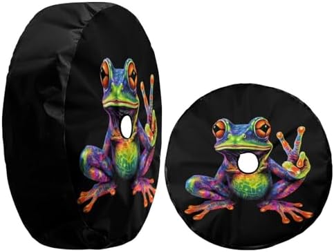 KiuLoam Peace Colorful Frog Spare Tire Cover - Image 3