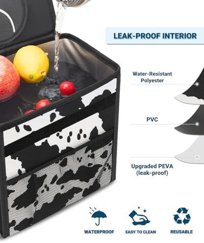 Capolo Car Trash Can with Lid, Leakproof Car Garbage Can Car Trash Bag - Image 4