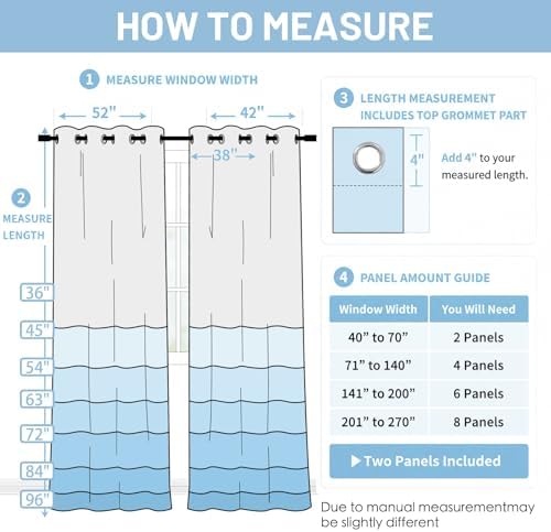 SimpleHome Ombre Black 100% Blackout Bedroom Curtains - Image 2