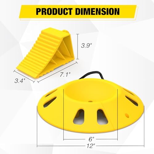 Nilight Trailer Tongue Jack Wheel Chocks and Dock Kit - Image 2