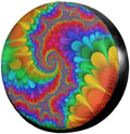 Tie Dye Abstract Rainbow Color Spare Tire Cover Dust-Proof Wheel Tire Cover Fit by Foruidea