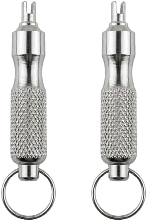 Tire Valve Core Removal Tool Keychain, Portable Stainless Steel Tire Valve Core by XJVSS