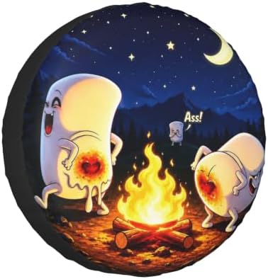 Spare Tire Cover with Marshmallow Campfire Wheel Protectors Weatherproof Spare - Image 7