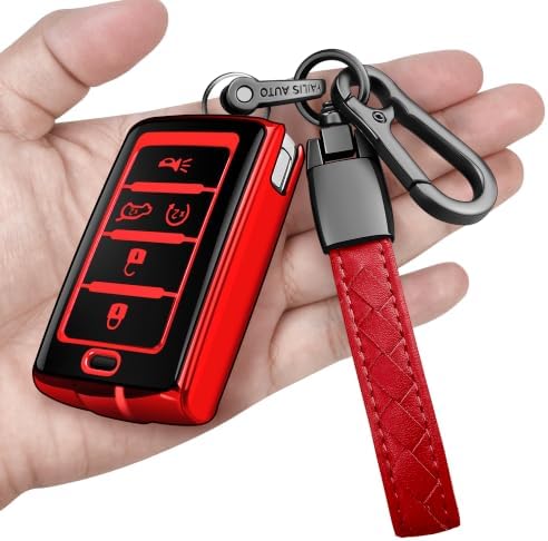 for Jeep Key Fob Cover with Keychain Soft Full Protection Key Shell Compatible by Sindeda