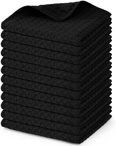 Homaxy Microfiber Waffle Weave Kitchen Dish Cloths, 12 Pack by Homaxy