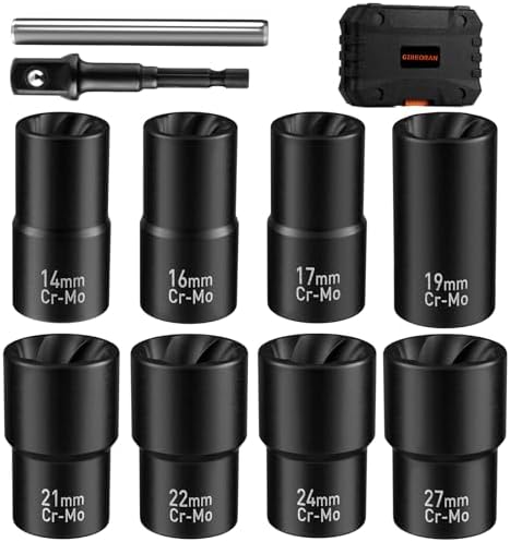 GIREORAN 10 Piece Wheel Lock Removal Kit, Lug Nut Removal Tool by GIREORAN