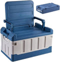 Versatile Foldable Seatable Car Organizer Box 60L Heavy Duty Storage Bins by Unknown