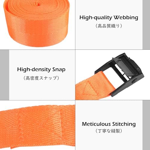 TRIWONDER Cinch Tie Down Strap Lashing Straps Heavy Duty Nylon Straps - Image 3