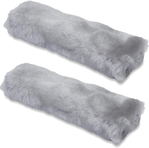 Andalus Brands 2-Pack Authentic Sheepskin Seat Belt Cover Pad – Ultra Soft Car by AndalusBrand