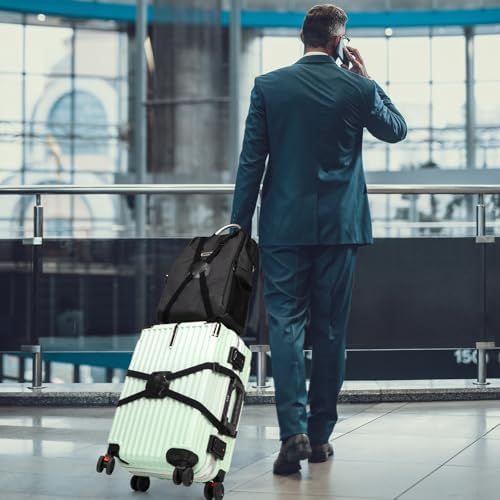 2 Pack Luggage Straps for Suitcases, Adjustable Elastic Travel Belt - Image 6