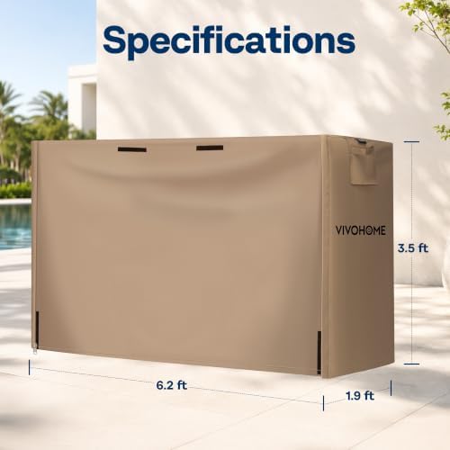 VIVOHOME 6ft Waterproof Outdoor Firewood Log Rack Cover - Image 7