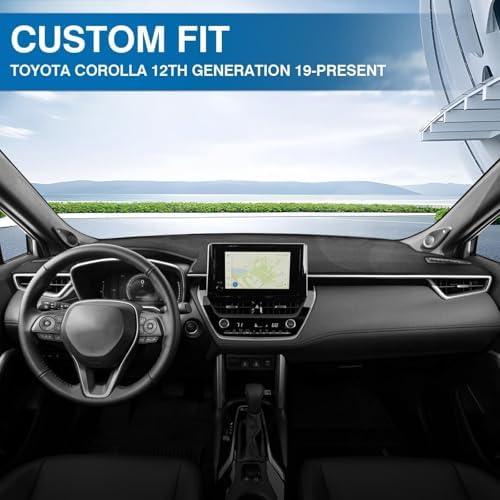 KUST Black Dash Cover for Toyota Corolla 2019-2024 2025 2026, Hatchback Left - Image 3